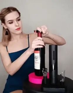 4 in 1 Electric Automatic Wine Opener Set Automatic Corkscrew Wine Openers for Beer Battery Bottle Opener Foil Cutter Kitchen Bar Can Opener