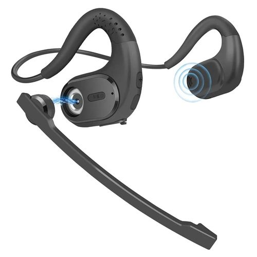 Wireless Bluetooth Headsets with Microphone Wear it for a day without hurting your ears Detachable Mute Button Open Ear Trucker Headphones