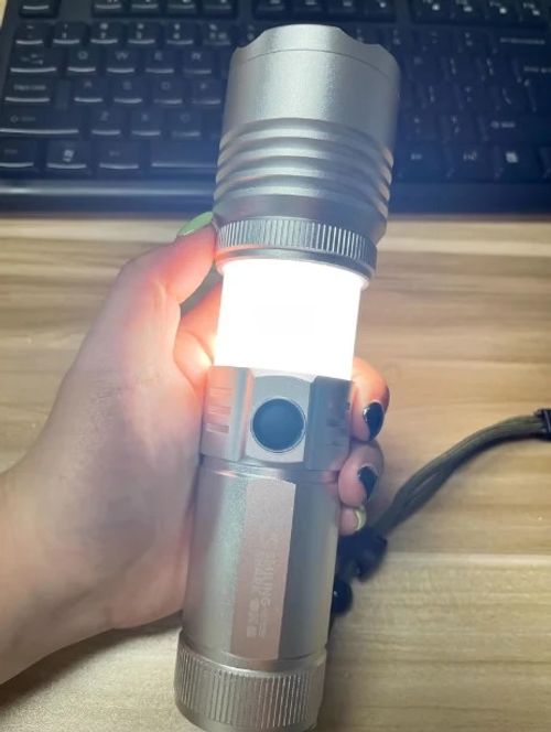 150000lumens M77 Laser Light Zoom Alloy Flashlight Built-in 6000mAh 26650 Rechargeable Battery With 360 Ring Sidelights Long Range