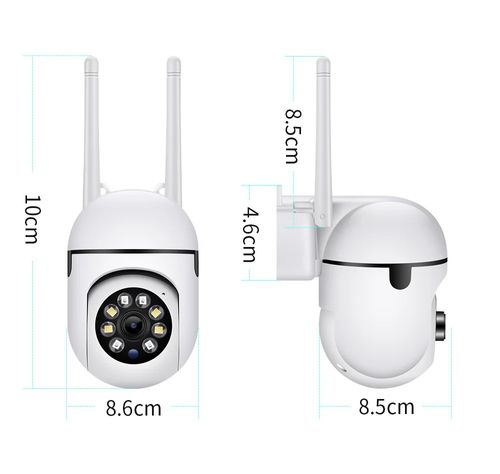 HD 1080P Mini Full Color Night Vision Wifi IP Camera Wireless Camera Full Color Night Vision Two Way Audio Motion Detection PTZ Dual Antenna Camera