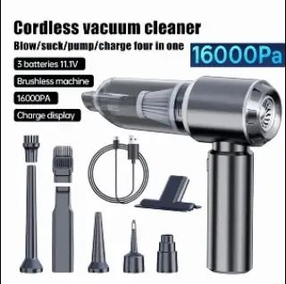 New Upgraded 120W 16000Pa 4 in1 Cordless Handheld Vacuum Cleaner Blower Vacuum Compressor Inflator Vacuum Cleaner Blower