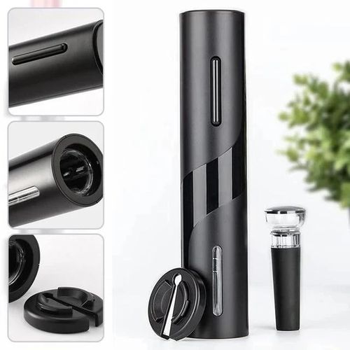 4 in 1 Electric Automatic Wine Opener Set Automatic Corkscrew Wine Openers for Beer Battery Bottle Opener Foil Cutter Kitchen Bar Can Opener