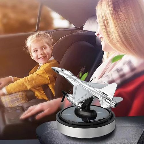 Airplane Solar Energy Rotating Car Air Freshener Scents Diffuser
