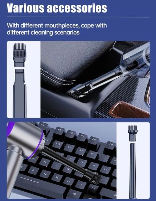 New Upgraded 120W 16000Pa 4 in1 Cordless Handheld Vacuum Cleaner Blower Vacuum Compressor Inflator Vacuum Cleaner Blower