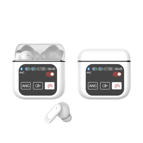 World-First Full Color Touch Screen TWS New Smart Touch Screen Display Noise-canceling Bluetooth Headphones