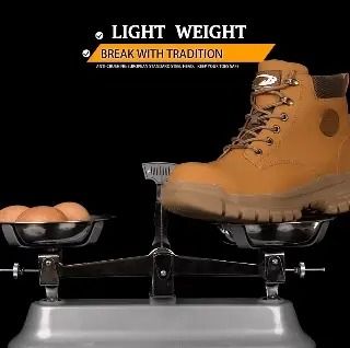 Leather Safety Shoes Work Shoes Steel Toe Men Puncture-protective Work Boots Anti-smash Protect Boots Indestructible Safety Lightweight