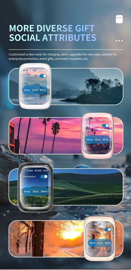 Full Color Touchscreen Slider TWS Wireless Bluetooth Headset Noise Canceling LCD screen Ultra-long Playtime