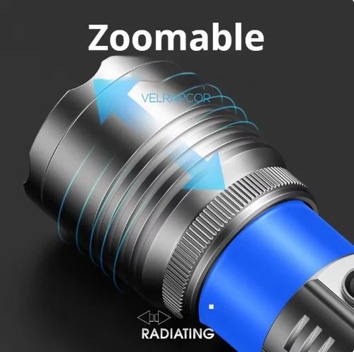 150000lumens M77 Laser Light Zoom Alloy Flashlight Built-in 6000mAh 26650 Rechargeable Battery With 360 Ring Sidelights Long Range