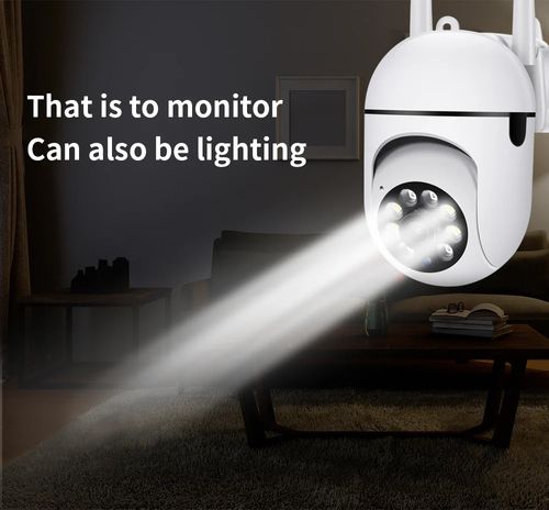 HD 1080P Mini Full Color Night Vision Wifi IP Camera Wireless Camera Full Color Night Vision Two Way Audio Motion Detection PTZ Dual Antenna Camera