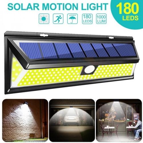 180 LED 4400mAh 1000LM COB Light Source Waterproof Solar Light Power Motion Sensor Garden Outdoor Wall Light