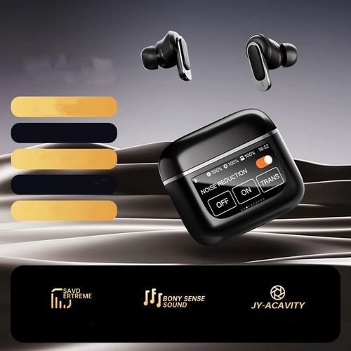 World-First Full Color Touch Screen TWS New Smart Touch Screen Display Noise-canceling Bluetooth Headphones