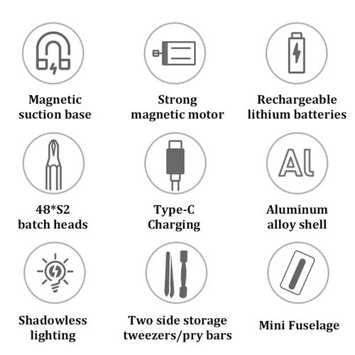 50 in 1 Electric Precision Powerful Magnetic Screwdriver Set
