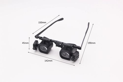 LED Glasses Magnifier 2X 4X 6X 10X 18X 24X 6 Interchangeable Lens Loupe Glasses Double Eye Jeweler Watches Repair Changable Lens
