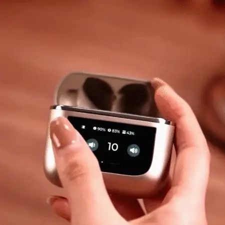 World-First Full Color Touch Screen TWS New Smart Touch Screen Display Noise-canceling Bluetooth Headphones