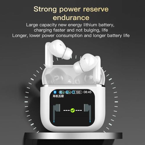 World-First Full Color Touch Screen TWS New Smart Touch Screen Display Noise-canceling Bluetooth Headphones