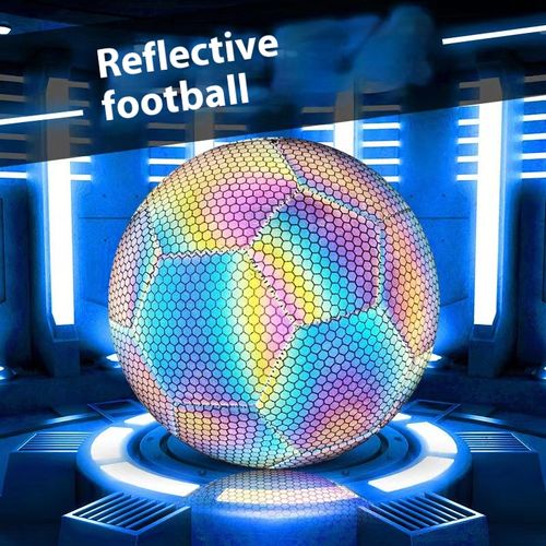 ⚽Super-cool reflective football（Includes pump, backpack, mesh bag）