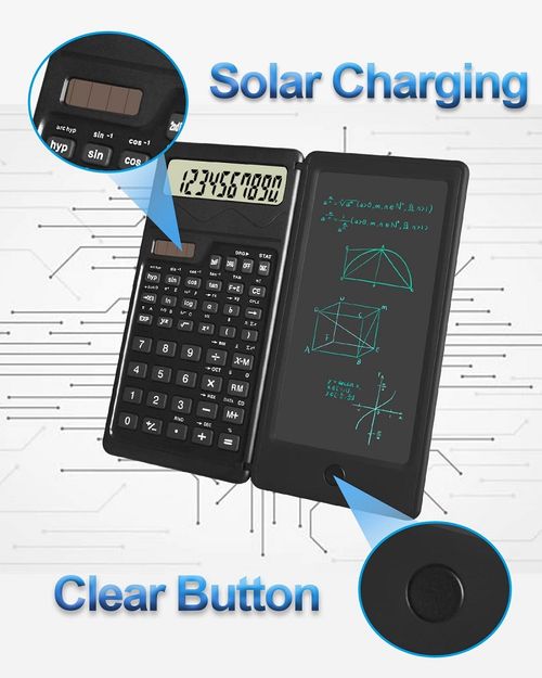 Smart Folding Portable Scientific Functions Solar Pad Calculator 📱
