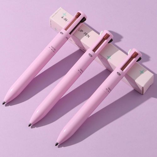 4-in-1 Makeup Pencil - 4-Color Lip Liner, Highlighter, Eyeliner & Eyebrow Pencil