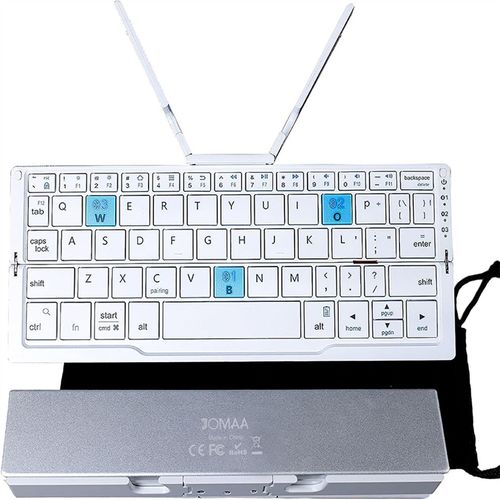 Mini Folding Bluetooth Keyboard Wireless Keypad Support 3 Devices With Stand for Phone Tablet Rechargeable Foldable Keyboard