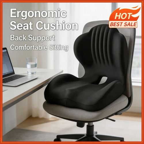 Seat Cushion for Office Chair Ergonomic Memory Foam Seat Cushion with Back Support for Stress Relief Lumbar Support Car Office