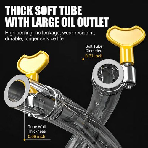 Manual Siphon Pump Kitwith 1M Hose, Rubber PumpBulb & 2 Hose Clamps,Liquid Transfer Pump forFuel Water Oil, Car BoatMotorcvcle
