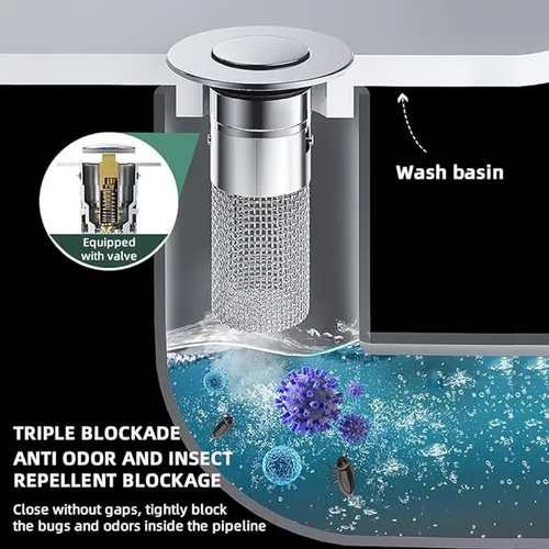🔥Universal 2-in-1 Bathroom Kitchen Sink Stopper