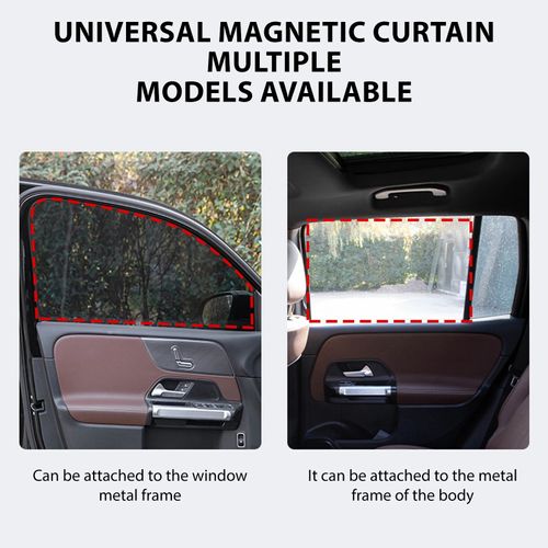 2PCS Magnetic Car Sunshade Window Curtain Auto Window Sun Shade Privacy Sun UV Protection Window Shield Car Interior Accessories