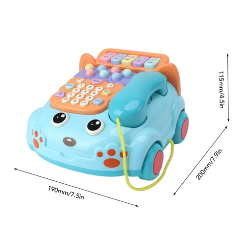 Baby Phone Toy Cartoon with Music Light Children Kids Pretend Phone Parent Child Interactive Educationcal Chinese English