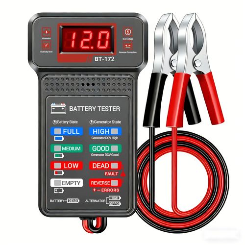 Smart car battery tester, suitable for home self-testing and repair shops, one-click diagnosis of lifespan and capacity, rapid fault detection, intuitive data display, compatible with multiple car models, usable in 10 different scenarios