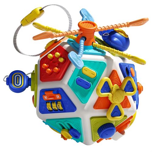 22-in-1 Toddler Busy Board Activity Cube Toys Fine Motor Skill Early Educational Montessori Sensory Travel Toys Boy Girl Gifts