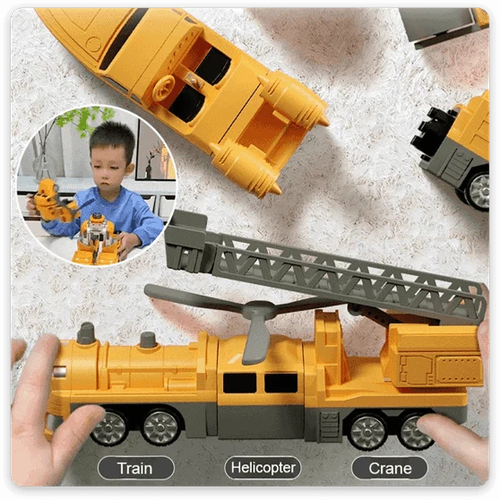 Magnetic Transform Engineering Car Assembled Toys