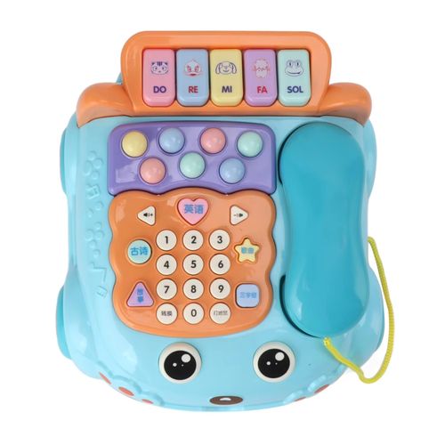Baby Phone Toy Cartoon with Music Light Children Kids Pretend Phone Parent Child Interactive Educationcal Chinese English