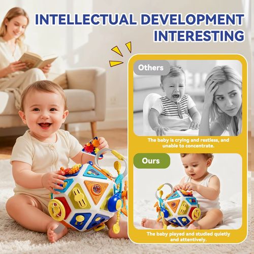22-in-1 Toddler Busy Board Activity Cube Toys Fine Motor Skill Early Educational Montessori Sensory Travel Toys Boy Girl Gifts