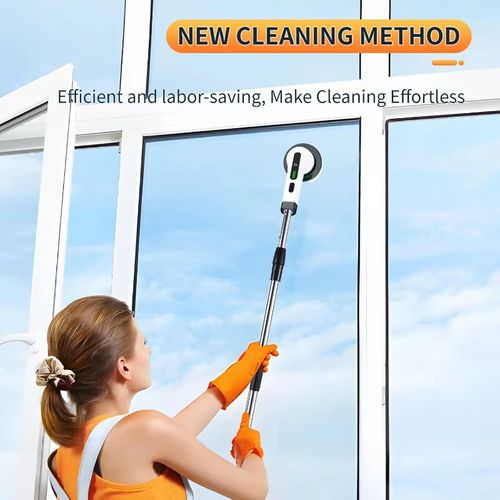 2026 Electric Rotating Floor Scrubber, Rechargeable Cleaning Brush, Shower Floor Scrubber, with 9 Brush Heads, 2H Power Dual Spe