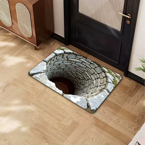 3D Printed Endless Deep | Machine Washable Polyester Fiber, Imitation Stone Texture
