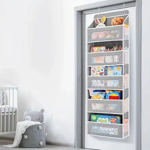 Upgraded 5-Shelf Hanging Storage Organizer - Behind Door, Anti-Tilt, 5 Large Capacity Pockets, Hanging Bag Suitable For Bedroom