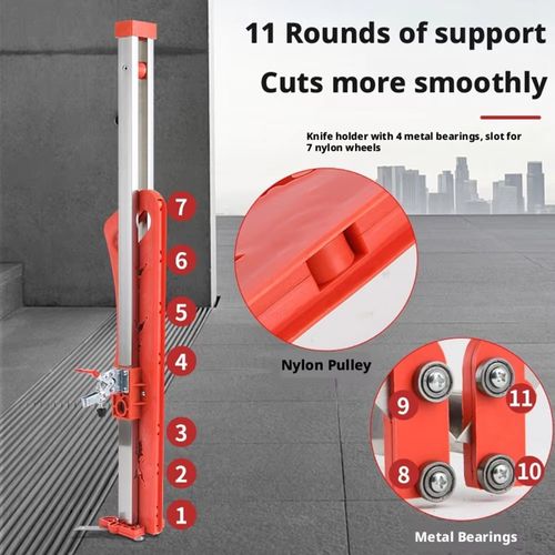 Aluminum Alloy Gypsum Board Cutter, Push‑Type, Foldable, Manual Dust‑Free, Gypsum Board Cutting Tool, DIY Woodworking Tool
