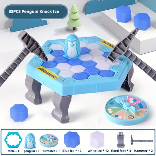 Save Penguin Knocking Ice Toy, Ice Breaker Knocking And Disassembling Wall Board Game Novelty Game Interactive Toy