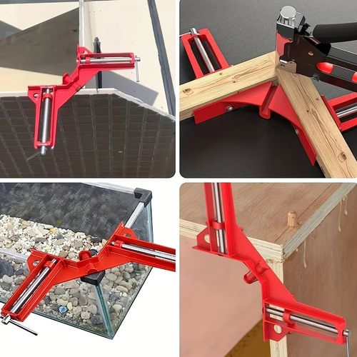 4pcs 90 Degrees Right Angle Clamp DIY Woodworking Hand Tools Picture Frame & Glass Holder Corner Clamp for Home Improvement