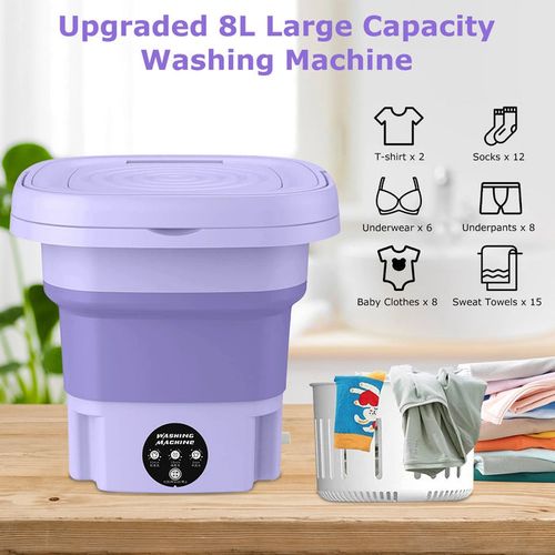 Portable Folding Mini Washing Machine with Sterilization and Drying 3 Washing Modes