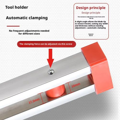 Aluminum Alloy Gypsum Board Cutter, Push‑Type, Foldable, Manual Dust‑Free, Gypsum Board Cutting Tool, DIY Woodworking Tool
