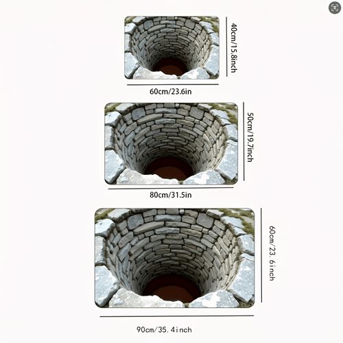 3D Printed Endless Deep | Machine Washable Polyester Fiber, Imitation Stone Texture