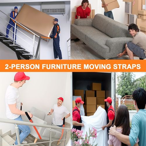 Moving Straps Furniture Moving Adjustable Straps 2-Person Lifting and Moving System Shoulder Lifting and Moving for Move Furniture, Appliances, Mattresses