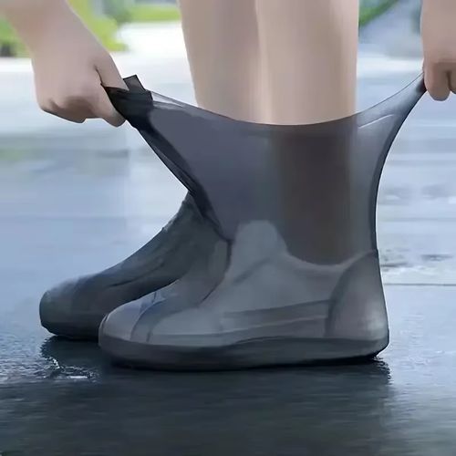 Unisex Waterproof Shoe Covers Lightweight Durable PVC Rain Boots Bright Yellow Elastic Fit Suitable for Rainy Days Hand Wash Or Dry Clean Rain Gear Rainy Day Footwear Flexible Footwear Rain Shoe Protective Cover Rain Shoe Cover