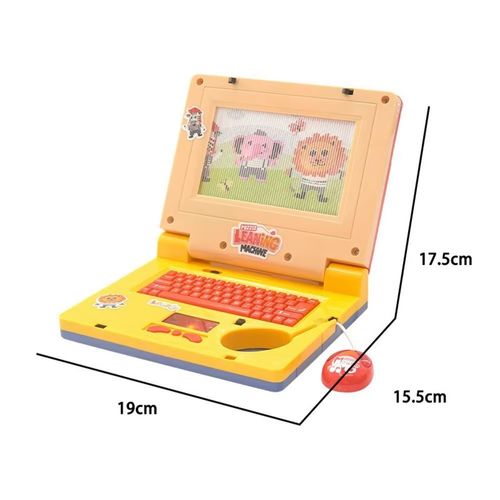 Plastic Toddler Educational Laptop LED Display Battery Mini Simulation Notebook Music Function Multi-function