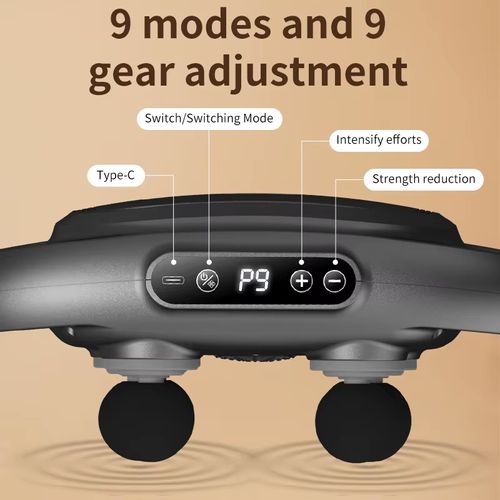 9-Speed Electric Muscle Massager,6 Heads 2000mAh Massage Gun,Rechargeable Handheld For Relaxing Deep Tissue Muscles In The Body