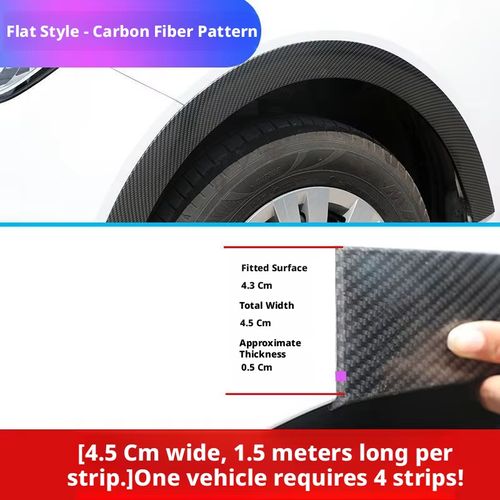Car modification: General wide-body wheel arch carbon fiber scratch-resistant coating, rubber wheel arch anti-scuff strip, car anti-collision strip, anti-rain mud, easy to clean.