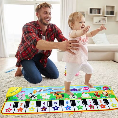 Kids Musical Carpet Baby Toddlers Fitness Keyboard Piano Mat Music Play Instrument Montessori Education Toys Gift for Girl Boy