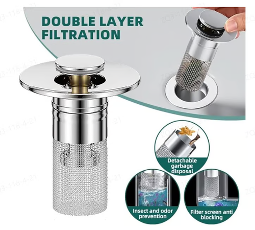 🔥Universal 2-in-1 Bathroom Kitchen Sink Stopper