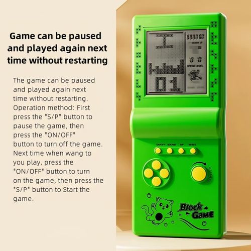 3.5 Game Console For Tetris Console Retro Handheld Game Players Mini Children's Nostalgic Pocket Games Machine Kids Puzzle Toys（Buy 1 Get 2 AA Batteries FREE⚡）